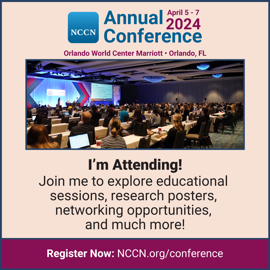Share that You are Attending an NCCN Event