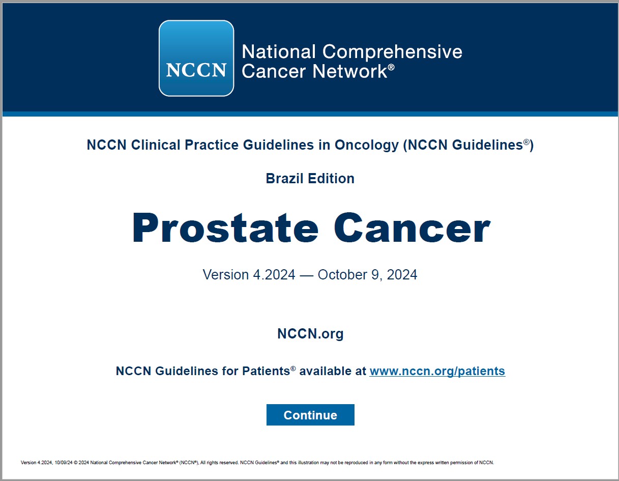 Cover -- NCCN Guidelines for Prostate Cancer: Brazil Edition